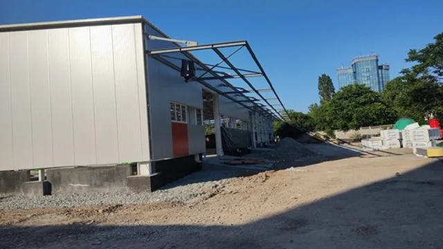HALĂ PORT CONSTANȚA - vedere exterioara finalizare inchideri